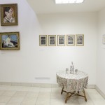 Otis Laubert balra Szignálva a másik oldalon Csónak 2006 Szignálva a hátsó oldalon Portré 2006 jobbra Mail art sorozat 1979 Csellengés a kunsztban – Otis Laubert és a banalitás megdicsőülése